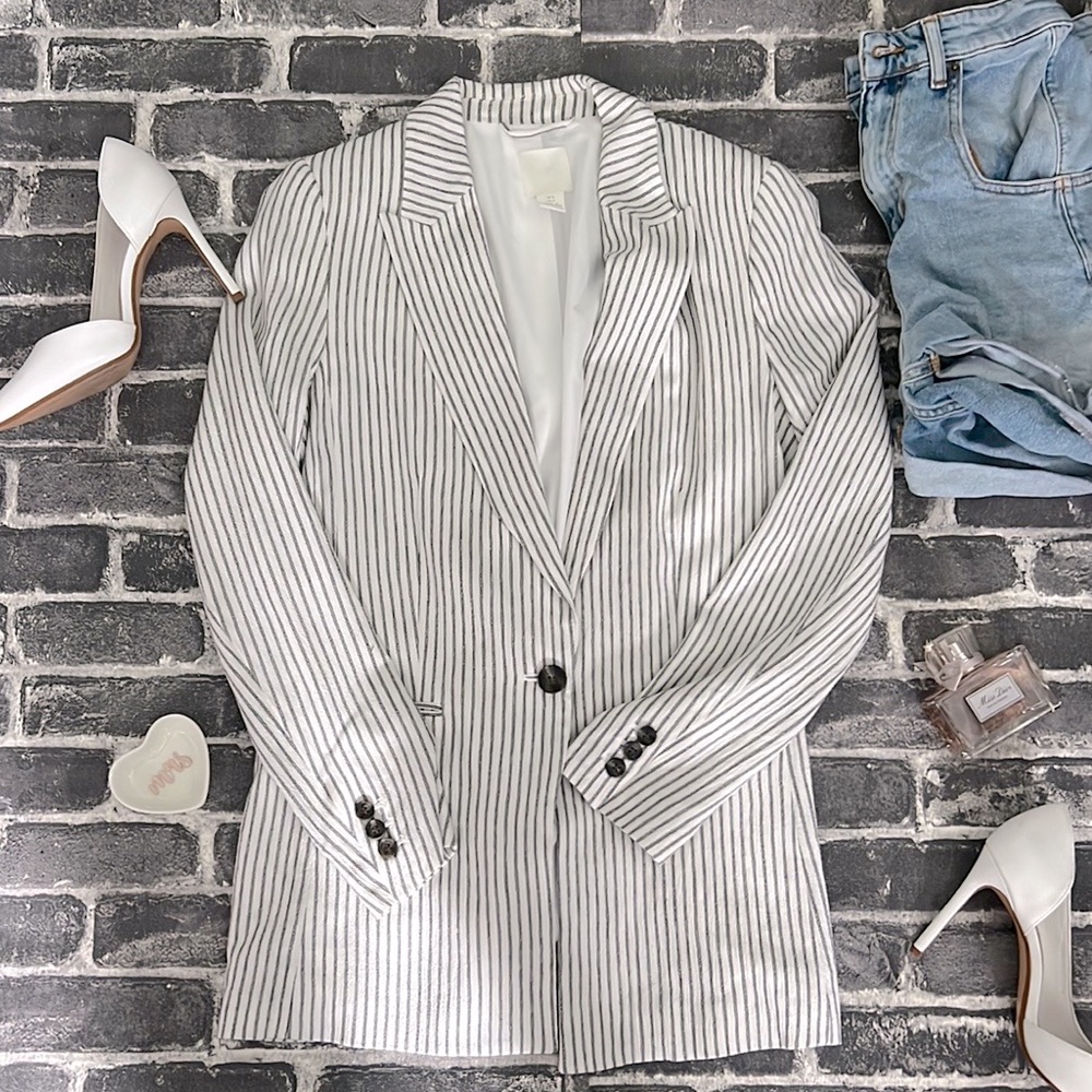H&M Striped Blazer